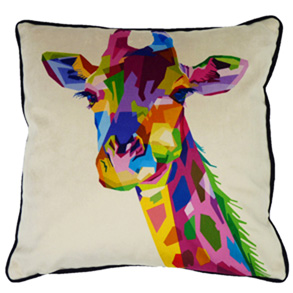Pop Art, Giraffe Biscuit - (45cm x 45cm) Cushion